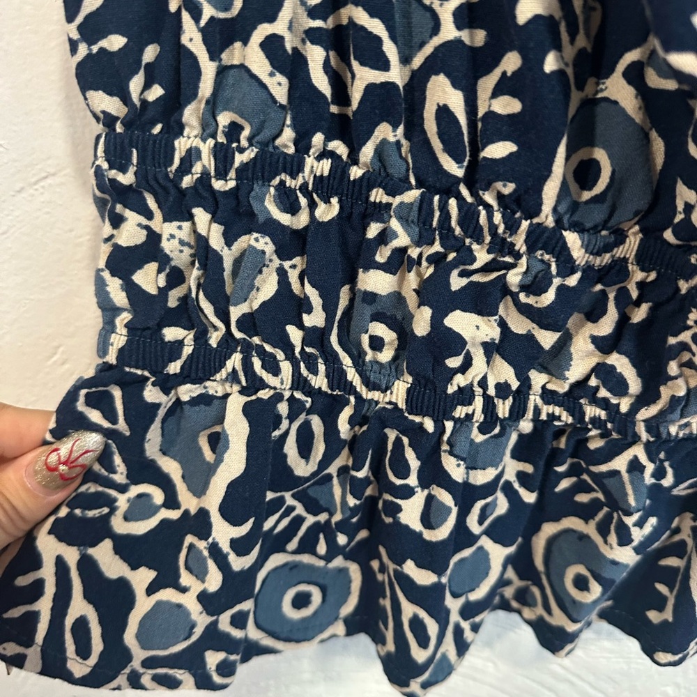 Blue Flutter Sleeve Top - Picture 4 of 4